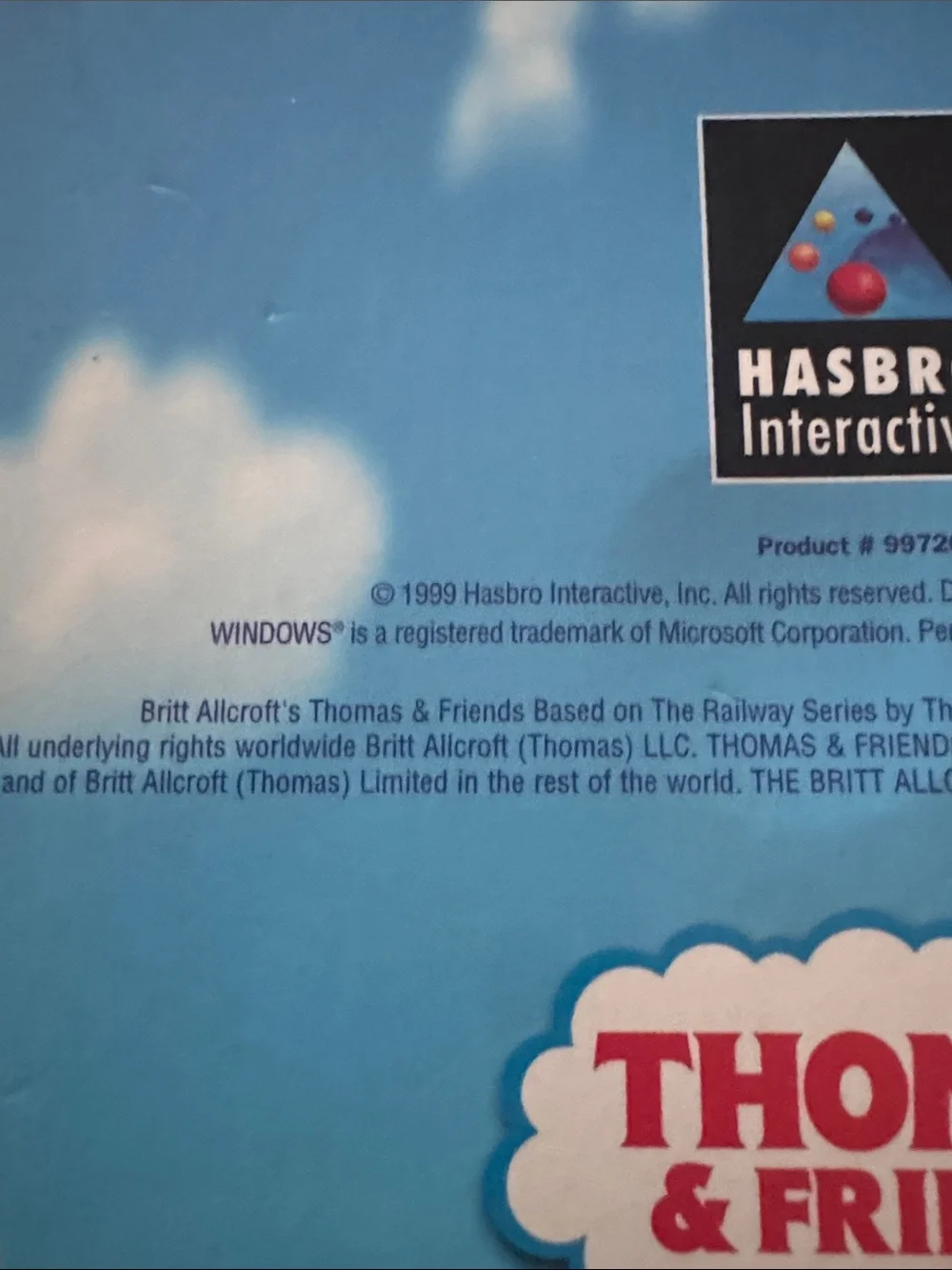 Hasbro Thomas & Friends CD-ROM - Blue and White Cover